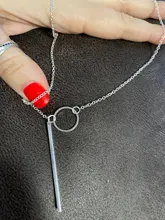 Moda europea y americana de largos de cobre barra colgante, collar popular con las mujeres.