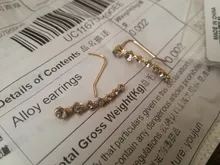 2021 nueva 1 par de diamantes de imitación brazalete de oído de pendiente perforación dorada pinzas para orejas cartílago declaración clip aretes para las mujeres pendientes de