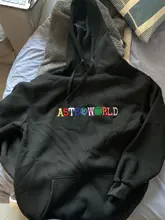 2020 TRAVIS SCOTT Astrodome Ojalá estuvieras aquí bordado Arco Iris carta hombres Sudadera con capucha para mujer de moda Hip Hop sudadera