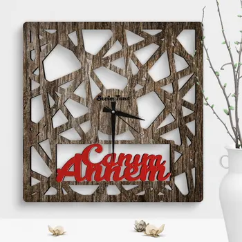

Personalized Dear Mom Design Large Wooden Wall Clock-Model 1-14