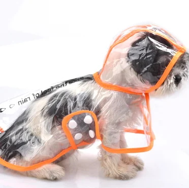 Водонепроницаемый плащ-дождевик для собак, настраиваемая куртка для питомцев с капюшоном, ветрозащитная одежда для собак, аксессуары для домашних животных - Цвет: Orange