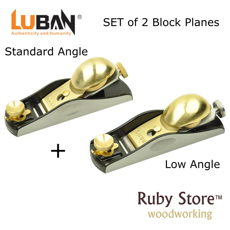 Set Of 2 Qiangsheng Luban Block Planes Low Angle 12° And Standard