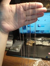 5 unids/lote, 3 tamaños, 1,5mm y 2,0mm y 2,4mm, 7 colores, cuentas plateadas, collar de cadena, Conector de cuentas de 65cm (25,5 pulgadas)