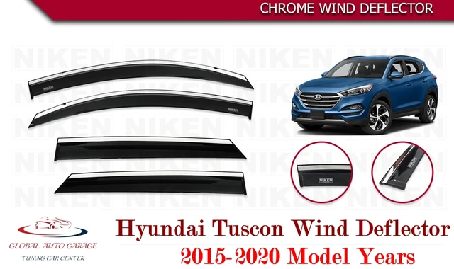 Déflecteur de pluie chromé pour HYUNDAI TUCSON, pare-soleil