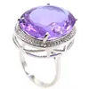 25x21mm Highly Recommend Top Selling Big Oval 22x18mm Created Color Changing Alexandrite Topaz CZ For Woman's Silver Rings ► Photo 3/3