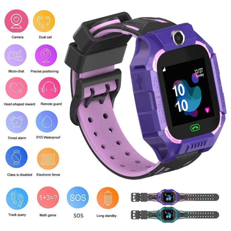 

Smart Watches for Children SOS Antil-lost Location Tracker Waterproof Alarm clock reminders Kid's Watch With GPS 2G SIM Card