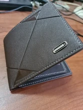 Cartera pequeña con varias tarjetas para hombre, monedero pequeño de piel sintética con tres pliegues, estilo Casual, a la moda, para jóvenes, 2021