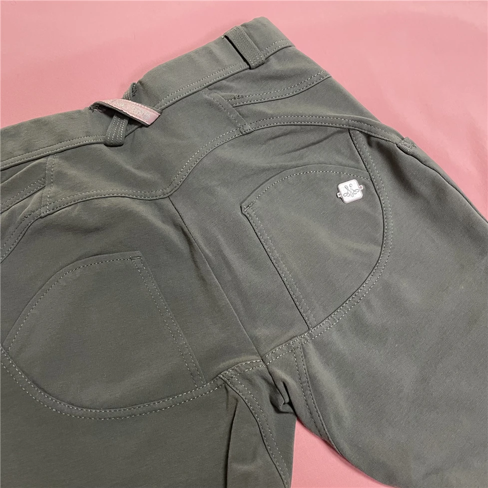 Shascullfites Melody Mid Aufstieg Olive Grün Hosen Bauch-steuer Frauen Hosen Komfortable Damen Push Up Hosen – Detail 3