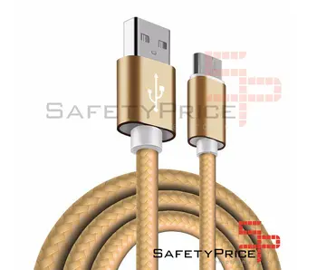 

CABLE USB-C aluminum braided mobile TABLET type C 1m gold NYLON RGA RAPIDA