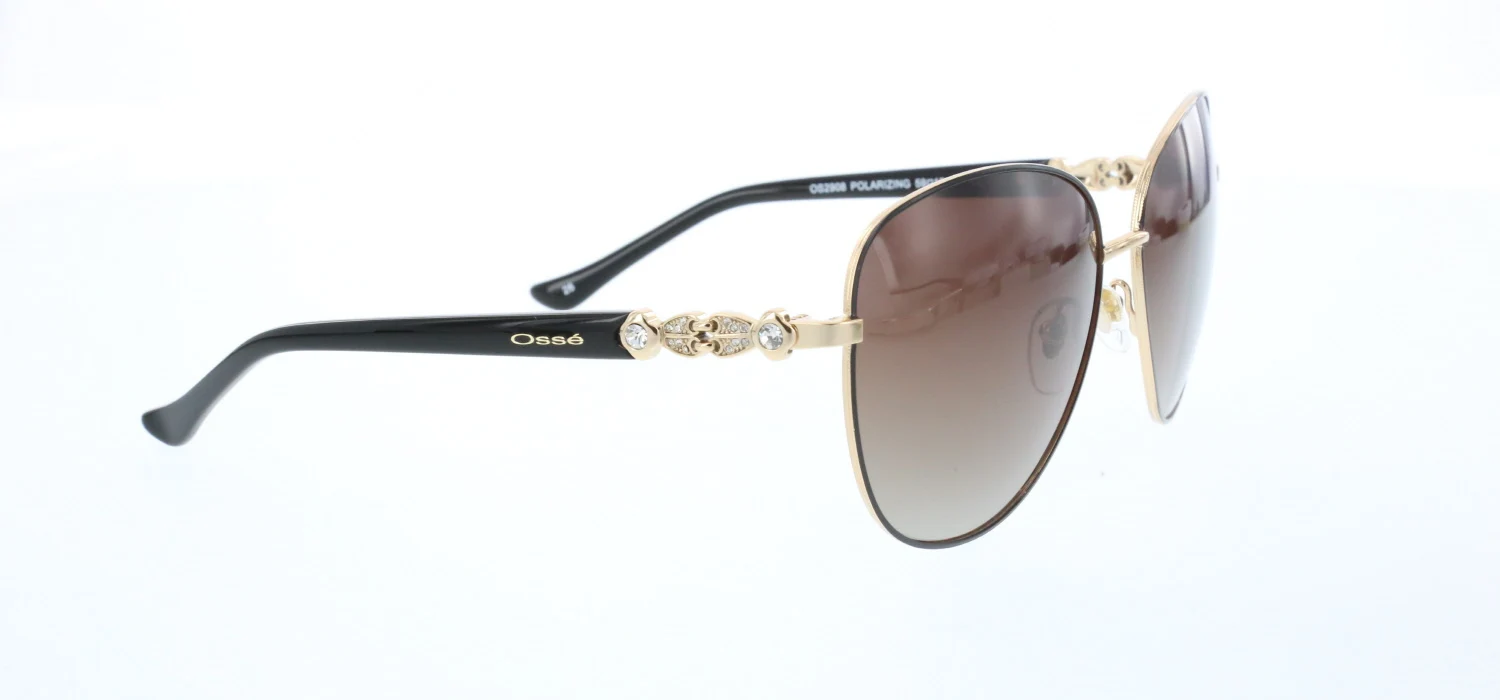 

Women's sunglasses os 2908 02 metal black organic oval aval 59-15-137 osse