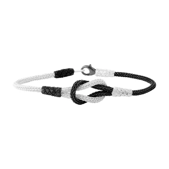 

Silver 925 Sterling Oxidized Kazaziye Hand Knitting Bracelet
