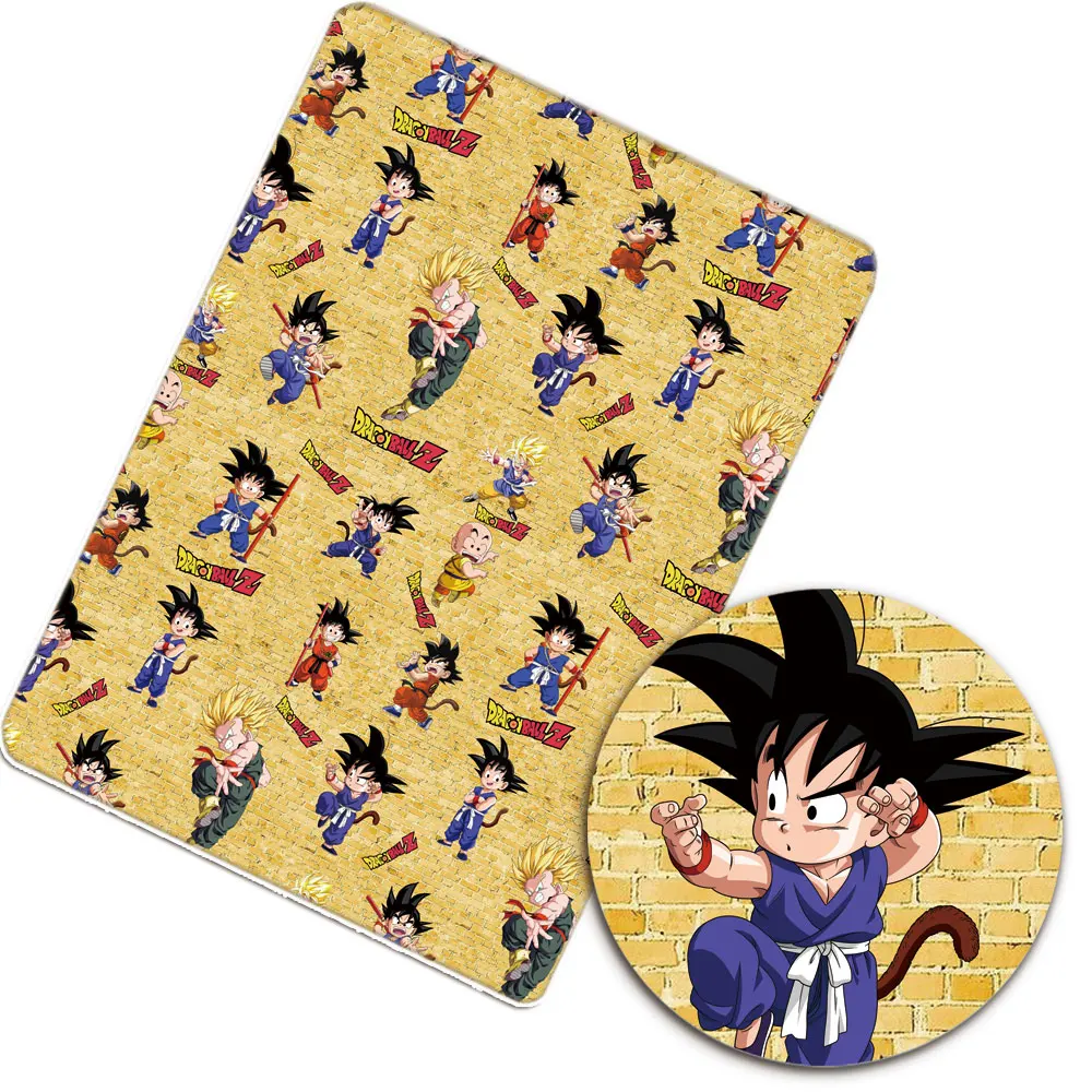 Polyester Cotton Fabric Cartoon Gragon Cloth Sheet Printed Dress Sewing Needlework DIY Crafts Supplies 50*145cm 1pc