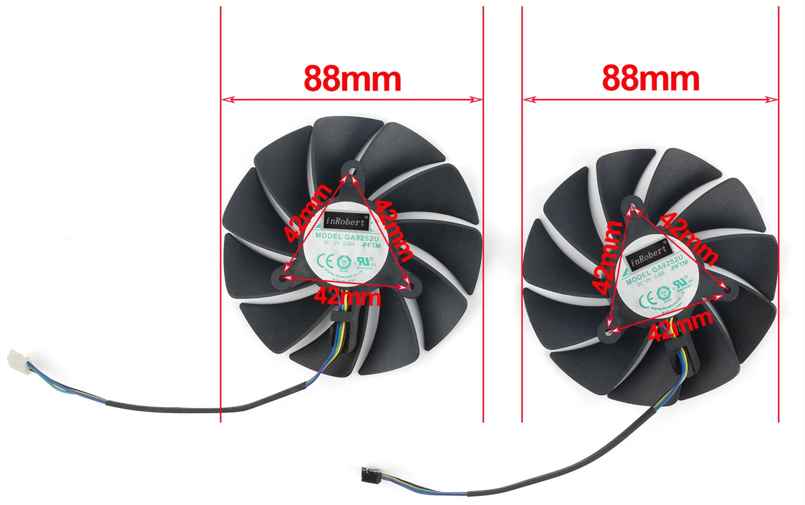Gpu Placa de Vídeo Ventilador Cooler para Zotac Gaming Rtx 3060 Twin Edge Placa Gráfica Ventilador de Refrigeração 88 mm Ga92s2u Rtx3060ti Rtx3060 ti - Imagem 3