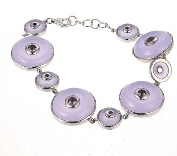 

Jay VI bracelet with obsidian and chalcedony Silver