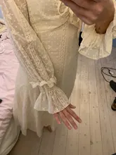 Dress Women Long-Sleeve Vintage Fairy Party-Midi French Elegant Designer Autumn Chiffon