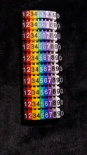 100/150pcs/lot Cable Markers Colourful C-Type Marker Number Tag Label For 2-3mm Wire