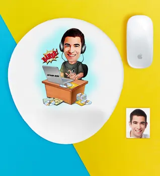 

Personalized Gamer Cartoon Wrist Support Mouse Pad - 1