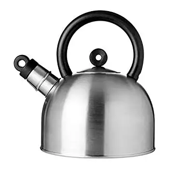 

STAINLESS steel kettle/Black 2 liters durable easy to clean whistle function when water bubbles