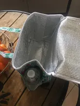 Bolsa de almuerzo portátil con aislamiento de flores para mujer, fiambrera térmica para comida, Picnic