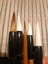 Umitive-Juego de 5 unidades de pinceles de caligrafía China tradicional de bambú, arte de escritura, suministros de pintura