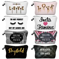 Storage Travel Makeup Bag Hakuna ​Matata ​Portable Type Make up Bags Cosmetic Case Multifunction Pencil Case Women Toiletry Bag 1