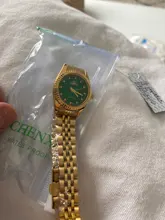 Marca CHENXI de lujo dorado con diamantes de imitación para mujer, resistente al agua, de cuarzo