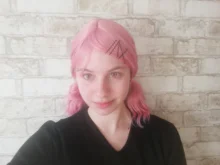 Msholy-peluca ondulada rosa con flequillo Bob corto, Pelo Rizado Bob, pelucas púrpuras sintéticas Rojas, rubias y verdes, Cosplay de alta temperatura