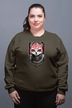 

Angemiel Wear Red Cat Kırallığı Green Women Sweatshirts