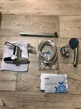 Bathtub Faucet Shower-Head Frap F22701-B Tap-Chrome Silver Outlet 30cm Zinc-Alloy 1set