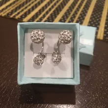 Promoción 925 de moda de plata esterlina U doblar pendiente Shambhala brillante ladiesstud joyería pendientes de alergia libre al por mayor