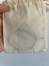 Bolsas de algodón Natural con cordón, embalaje de regalo, con logotipo personalizado impreso, 7x9, 9x12, 10x15, 13x18, 15x20cm, 100g, 130 unids/lote