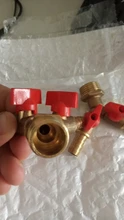 Pipe-Fitting Ball-Valve Three-Way Adapter Connector Hose Brass Fuel-Gas-Water Female