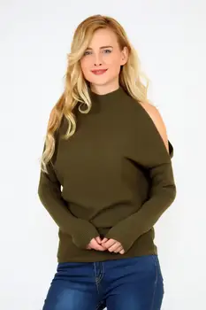

Schık Women Sleeve Detail Sweater Blouse Khaki 2279