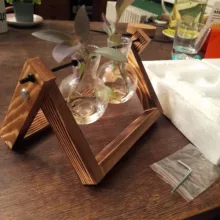 Flower-Pot Hanging-Pots Bonsai Planter Wood-Vase Terrarium-Table Glass Hydroponics-Plant