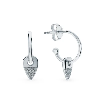 

Silver earrings with cubic zirconia sunlight