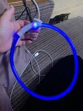Collar con brillo luminoso para perro, gargantilla con luz led recargable, nocturna e intermitente, con iluminación de seguridad y carga usb para mascota
