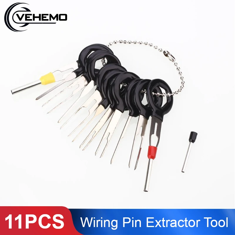 

Vehemo 11pcs Car Cable Line Terminal Removal Tools Harness Wiring Pin Extractor Tool