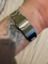 San Martin -Reloj de cuarzo con cristal de zafiro, pulsera de reloj mecánico, automático, con esfera de cerámica y con fecha