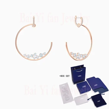 

2020 Fashion Jewelry SWA New NORTH Pierced Earrings Charming Spiral Line Decoration Women All-match Romantic Jewelry Gift