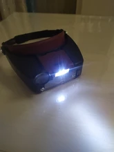 Lupa de microscopio Con Luz LED para lectura o reparación, lupa de cristal para cabeza, gafas Con Luz LED para lectura o reparación, 10X