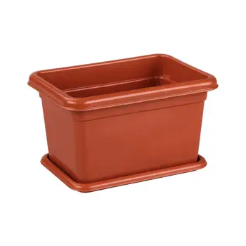 

Kashpo rectangular with a tray economy 1 liter (cinnamon.)