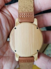 BOBO BIRD-Reloj de madera para hombre y mujer, venta de liquidación, promoción de precio, relojes de pulsera de cuarzo, correa de cuero, masculino