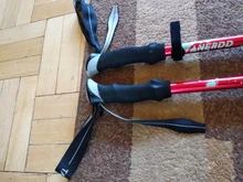 Bastones de senderismo plegables para exteriores, 5 secciones, bastón portátil para caminar y acampar, nórdico, telescópico, fácil de poner en la bolsa