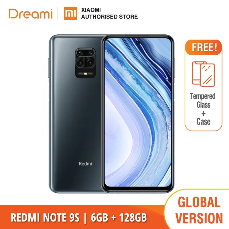 Global Version Xiaomi Redmi Note 9S 6GB RAM 128GB ROM (Brand New/Sealed) redminote9s Smartphone Mobile