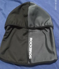 ROCKBROS-Mascarilla de esquí térmica, forro polar con protector para la cara, capucha de snowboard, bufandas de deporte al aire libre, a prueba de viento, casco para bici, pasamontañas