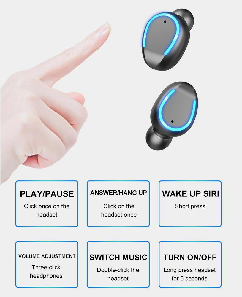 Super Mini XS Wireless Earphones in-ear Earbuds Wireless Headphones Bluetooth Headset for xiaomi Samsung Galaxy S7 iPhone apple