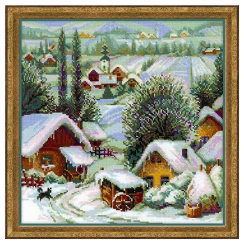 

1670 set for embroidery Riolis 'Serbian selo' 40*40 cm