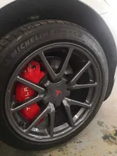 18 / 19 pulgadas pinza de freno Cubierta Espesor modificación, decoración 4 Uds Tesla modelo 3 2019, 2020 de 2021 accesorios de coche