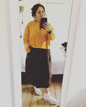 Corduroy Skirt Elastic-Waist Classic Vintage Women WONDERLAND Female A-Line NINI Autumn