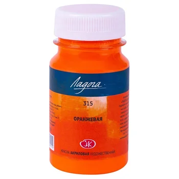 

Paint acrylic Ladoga orange No. 315 jar 100 ml